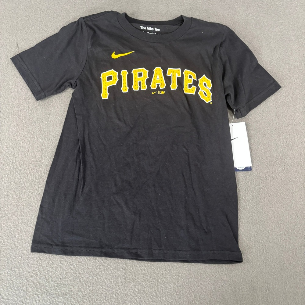 Nike Pittsburgh Pirates T-Shirt Kids Size 8 Black Yellow McCutchen 9Z3B7HN00